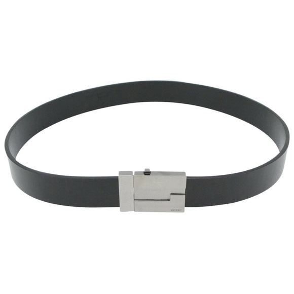 GUCCI Stainless Steel Leather Non- Adjustable Belt with Box & Dust Bag - Picture 1 of 7
